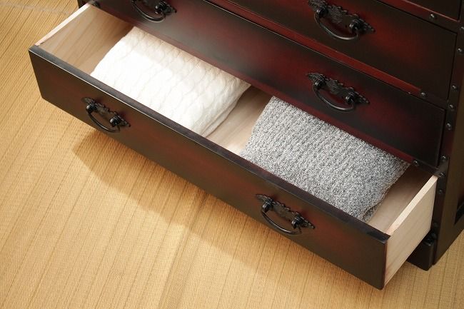 7段チェスト 桐製 和ダンス7段 タンス たんす 箪笥 民芸家具 天然木 収納 衣類 洋服 チェスト 和室 家具 インテリア 引き出し(代引不可)【送料無料】 [2]