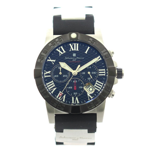 サルバトーレマーラ SALVATORE MARRA 腕時計 時計 メンズ SM18118-SSBK クォーツ ネイビー ブラック