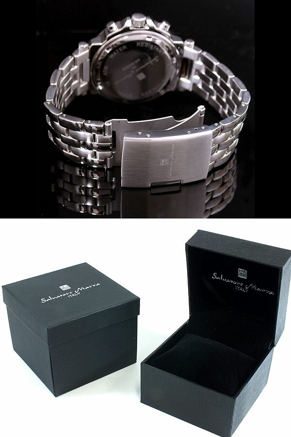 サルバトーレマーラ 腕時計 時計 クロノグラフ メンズ SM8005-BKRB