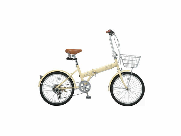 ハイエイト HIATE 折畳 自転車 HI-206-IV アイボリー【送料無料】