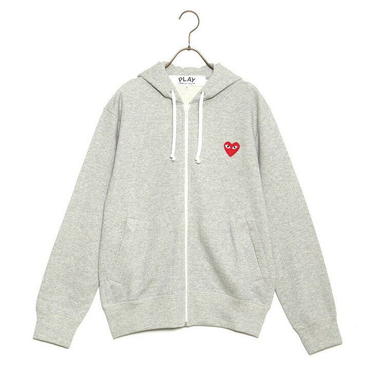 COMME des GARCONS パーカー PLAY ZIP SWEAT RED HEART az-t168-051-1 メンズ GREY コムデギャルソン【送料無料】