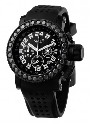 MAX マックス 腕時計 MAX494 42mm Face ブラック ブラック クロノグラフ ウォッチ 国内正規商品【送料無料】