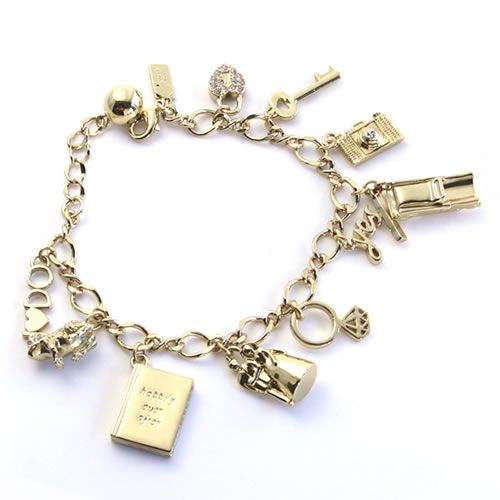 ケイトスペード KISS A PRINCE Charm Bracelet 王冠をかぶったカエルやカメラ、キーなどのチャームが付いたポップでキュートなチェーン・ブレスレット WBRU9065-921【送料無料】