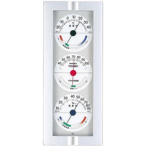 EMPEX (エンペックス) 温度・湿度計 快適モニター(温度・湿度・不快指数計) 掛用 CM-635 ホワイト EMPEX (エンペックス) 温度・湿度計 快適モニター(温度・湿度・不快指数計) 掛用 CM-635 ホワイト
