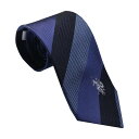 U.S.PORO ネクタイ シルク100% USPA-78 NAVY/BLUE(代引不可)【送料無料】