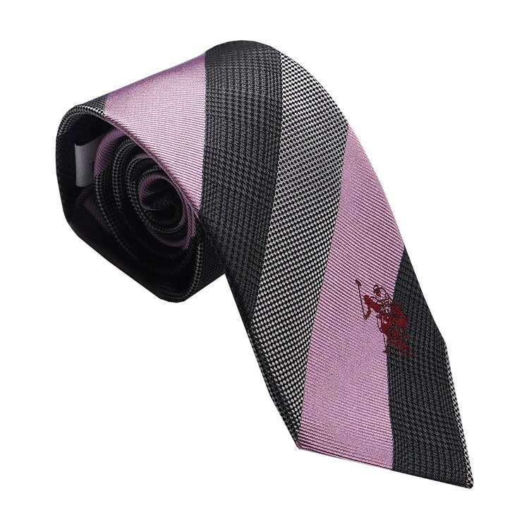 樂天商城 - U.S.PORO ネクタイ シルク100% USPA-78 PINK/RED(代引不可)【送料無料】