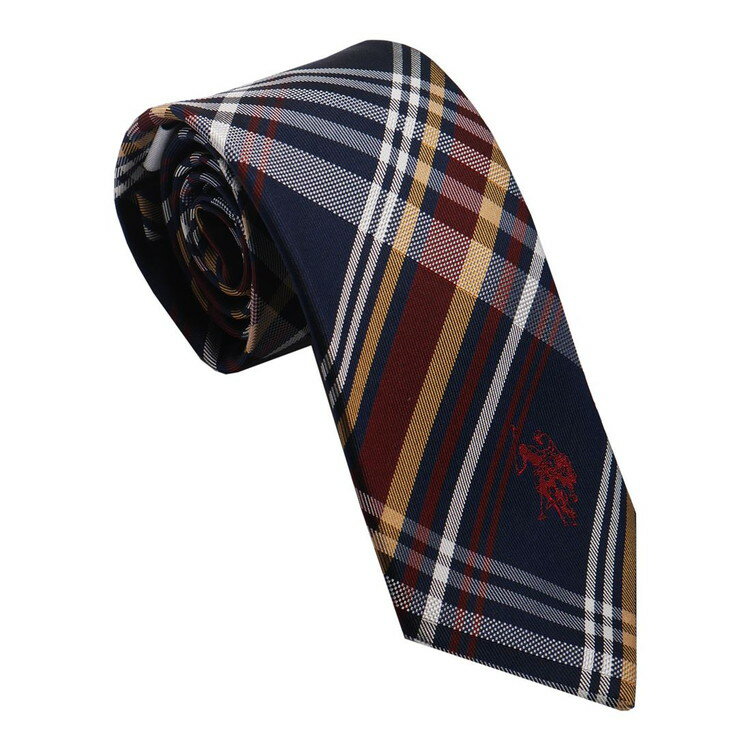 Rakuten - U.S.PORO ネクタイ シルク100% USPA-97 NAVY/RED(代引不可)【送料無料】