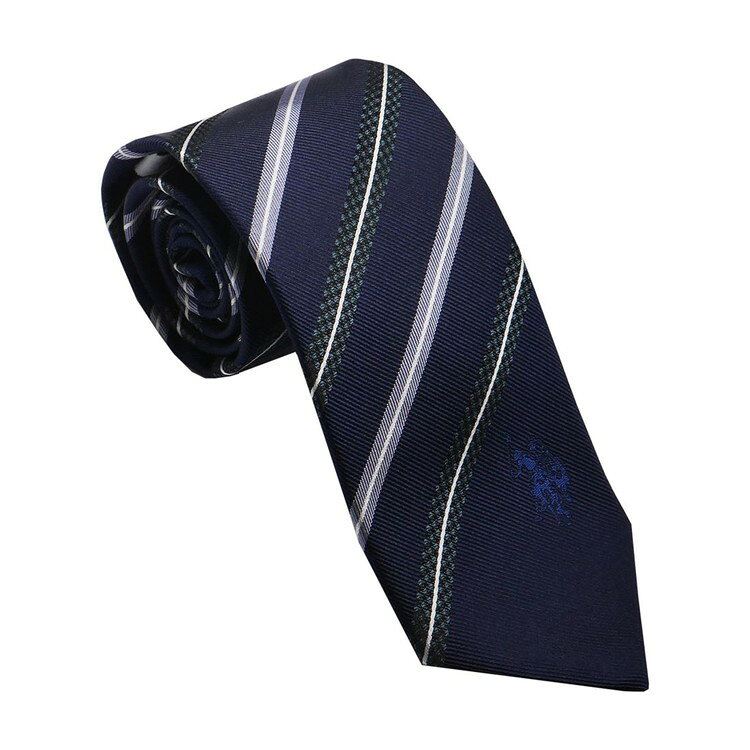 樂天商城 - U.S.PORO ネクタイ シルク100% USPA-98 NAVY/NAVY(代引不可)【送料無料】