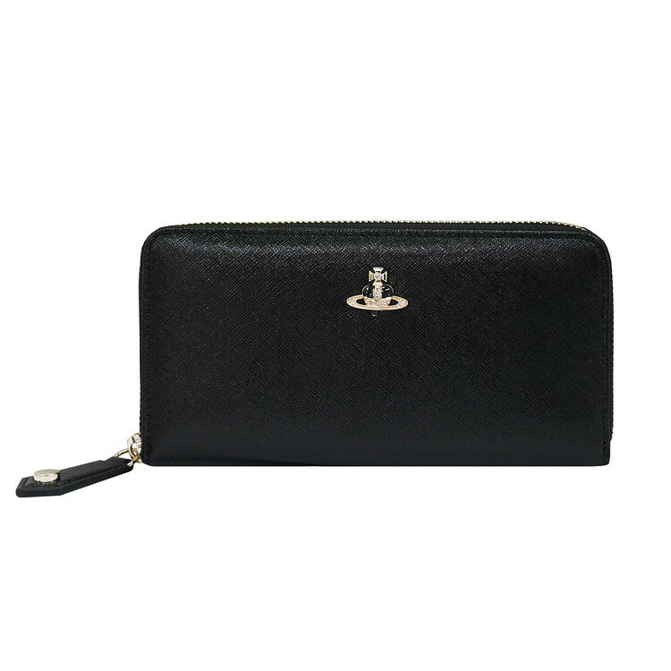 ヴィヴィアンウエストウッド 財布 Vivienne Westwood DIAMANTE 51050023-L0040 ラウンドファスナー長財布 N401 BLACK/GOLD PLATING(代引不可)【送料無料】