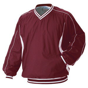 ZETT（ゼット） BOV300 長袖Vネックジャンパー（高校野球ルール対応品） 6811 エンジ×ホワイト L【送料..