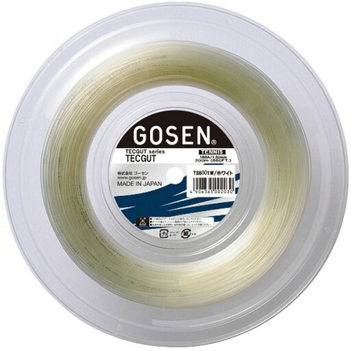 GOSEN(ゴーセン) テックガット16 120Mロール TS6001W【送料無料】 GOSEN(ゴーセン) テックガット16 120Mロール TS6001W【送料無料】