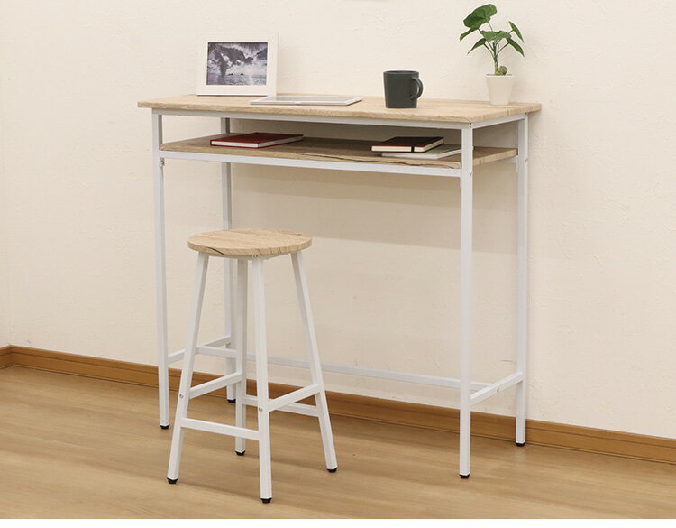 カウンターテーブル スツール 2点セット 幅100×奥行き40cm カウンター ハイテーブ...