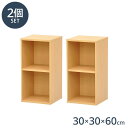 収納ラック 2個セット 30×30×60 収納 ラック ディスプレイ 木目調 シェルフ 洗面所 脱衣所 衣装ケース 本棚 飾り棚 本棚 ブックシェルフ 収納ボッ...