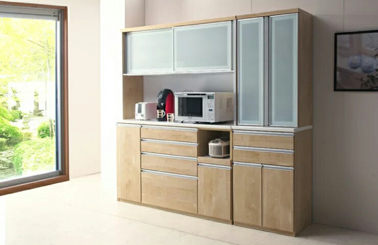 楽天市場】食器棚 98cm（横幅（cm）140 ～ 149.9）（キッチン収納