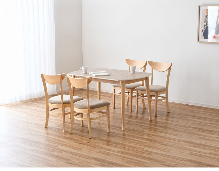 【開梱設置無料】 ダイニングテーブルセット 5点セット 4人掛け 幅120cm チェア4脚セット メラミン 4人用 ダイニングセット ダイニングテーブル 傷に強い 熱に強い 食卓テーブルセット 北欧 モダン(代引不可)【送料無料】 [2]