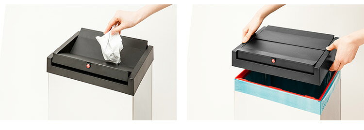 オールステンレス HAILO ハイロ ゴミ箱 ドイツ製 ニュービッグボックス 40L ふた付き 分別ゴミ箱 ダストボックス スリム ポリ袋 コンパクト キッチン シンプル おすすめ(代引不可)【送料無料】 [3]