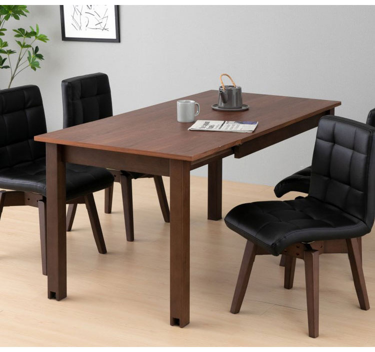 一生紀 ダイニングテーブル 伸長式 幅110~150 VOLAN 脚ごと簡単伸張 伸縮 ウォールナット ウレタン塗装 食卓テーブル シンプル モダン 北欧 おしゃれ ISSEIKI(代引不可)【送料無料】