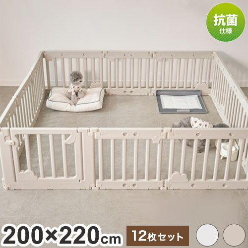 inuipet ペットサークル 200×220cm 12枚セット ドア付き ペット マット 滑り止めマット ドッグマット 滑り止め フローリング 滑らない フロアマット 犬 猫 おしゃれ カーペット ペット用(代引不可)【送料無料】