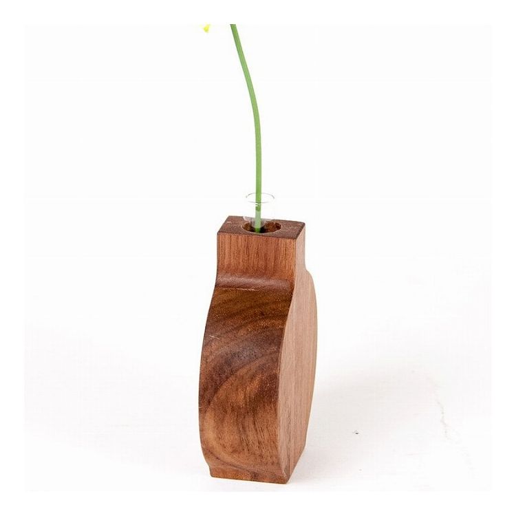 Latree(ラトレ) KAKIシリーズ 無垢の一輪挿し モニカ ウォールナット材 オイル仕上げ 高級感 飛騨家具 株式会社HIDAKAGU