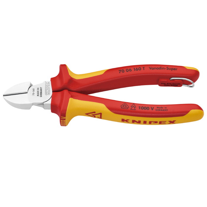 KNIPEX(クニペックス) 7006-160TBK 絶縁斜ニッパー 落下防止 (BK)(代引不可)【送料無料】