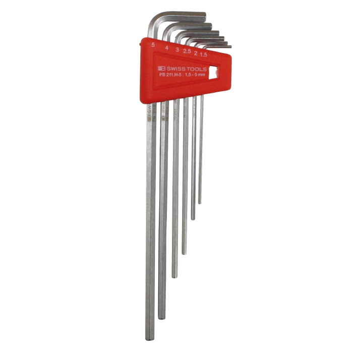 PB SWISS TOOLS PBスイス 211H-5 ホルダー付六角棒レンチセット ロング(パック無し(代引不可)【送料無料】