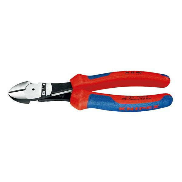 KNIPEX(クニペックス) 7412-180 バネ付強力型斜ニッパー (SB)【送料無料】(代引不可)