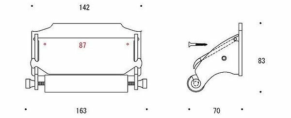 ゴーリキアイランド TPH CL LH トイレットペーパーホルダー 640302(代引不可)【送料無料】