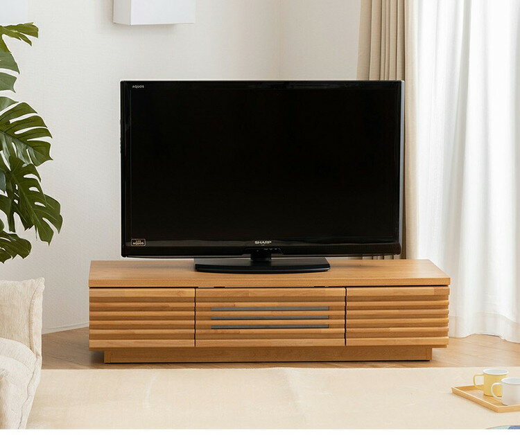 完成品 国産 格子状 テレビ台 幅120cm 天然木 テレビボード TVボード アルダー 無垢使用 木 天然木 高級感 ローボード120(代引不可)【送料無料】