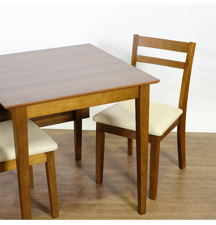 バタフライテーブル ダイニングチェア2脚セット ダイニングセット 片バタ 伸長式 伸縮式 省スペース ダイニングテーブル 一人暮らし 新生活 シンプル おしゃれ 北欧(代引不可)【送料無料】
