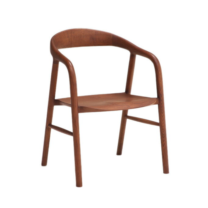 ダイニングチェア 単品 シェルチェア 無垢材使用 ウッドチェア 曲木 背もたれ 肘付き 格子 おしゃれ ミッドセンチュリー(代引不可)【送料無料】