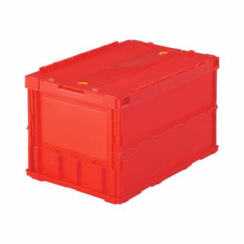 TRUSCO 薄型折りたたみコンテナ 50Lロックフタ付 赤 TRC50B(代引き不可)のサムネイル