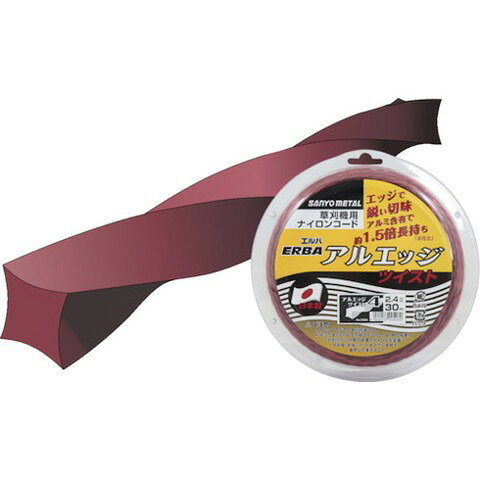 【商品詳細】●安心安全の日本製です。●アルミの粉を含有し従来より約1.5倍長持ちです。（当社比）●特に表面積が大きく耐久性に優れる4シリーズです。●よじることで角を増やしており草の掛かりが良いです。●硬い草や草が密集する場所に。●コード太さ(mm)：2.4●コード長さ(m)：30●コード径(mm)；2.4●安心安全の日本製材質／仕上●ナイロン6・66、アルミ粉JANコード 4984037005060【代引きについて】こちらの商品は、代引きでの出荷は受け付けておりません。【送料について】北海道、沖縄、離島は送料を頂きます。