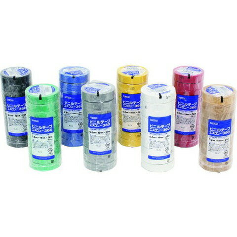 積水 エスロンテープ#360 19×20 黒 V360K2N(代引不可)