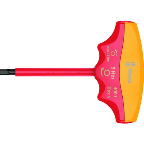 Wera 400i VDE絶縁トルクドライバーT型 ヘックスプラス六角4.0 / 5.0 Nm 4980(代引...