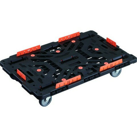 TRUSCO トラスコ 連結式樹脂製平台車 ビートル 900X600 自在5輪 柵付 BT900KJ5E100(代引不可)【送料無..