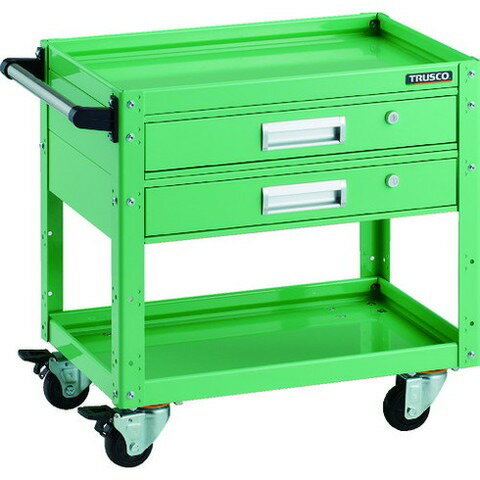 TRUSCO トラスコ イーグルワゴン 600X400 引出付 4輪自在 YG色 EGW662V2JYG(代引不...
