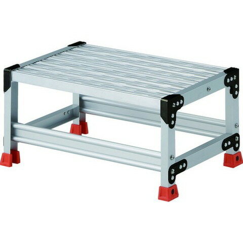 TRUSCO トラスコ 作業用踏台 アルミ製・グレーチング仕様 SUS金具 1段 高サ0.3m 天板600×400 TSFGR163 ..