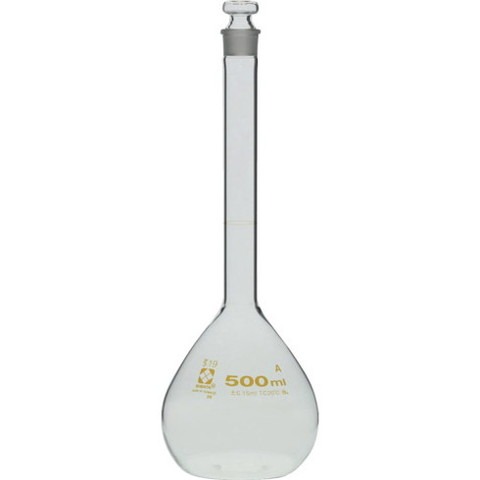 SIBATA メスフラスコ スーパーグレード 500mL 20060500(代引不可)【送料無料】