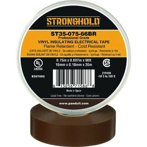 ストロングホールド StrongHoldビニールテープ 耐熱・耐寒・難燃 プロ仕様グレード...