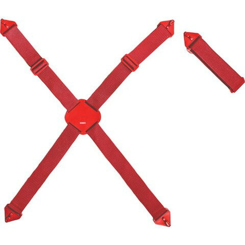 EUROFLEX 突キ刺シ防止・耐切創ステンレスクサリエプロン55cm幅用 ハーネス レッド...