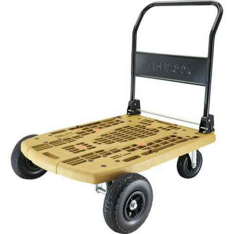 TRUSCO トラスコ 樹脂台車 カルティオビッグオフロード 900X600 ノーパンクタイヤ オリーブ MPK906NOROG 組立品 組立設置不可(代引不可)【送料無料】