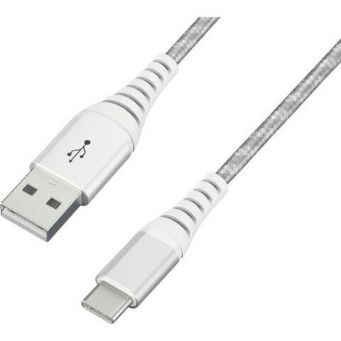 アイリスオーヤマ 517592 高耐久USB-Cケーブル 1m シルバー ICACC10S(代引不可)
