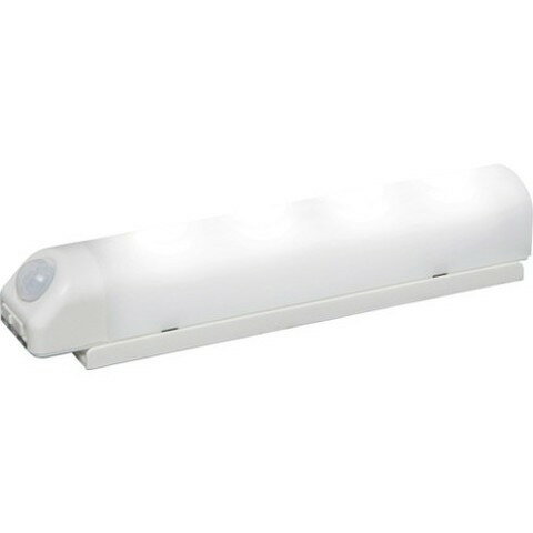 アイリスオーヤマ 522487 乾電池式LED屋内センサーライト ホワイト ウォールタイプ 昼白色 BSL40WNWV2(代引不可)