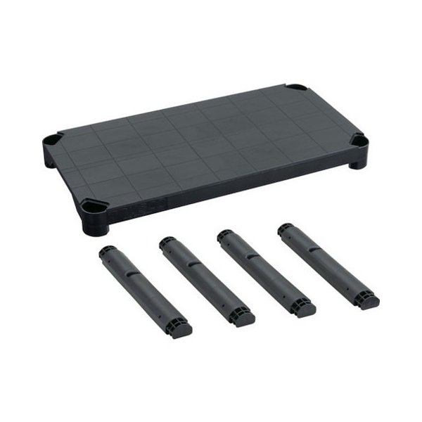 TRUSCO トラスコ プラ棚用 棚板セット 棚板間隔高サ515mm用脚4本付 ツヤ消シブラック TPT344SMBK 組立品 組立設置不可(代引不可)