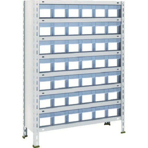 Rakuten - TRUSCO トラスコ 軽量棚 875X300X1200 樹脂引出透明 小X42 ネオグレー 43V808C7 組立品 組立設置不可(代引不可)【送料無料】