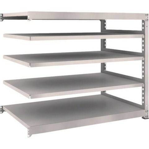 TRUSCO トラスコ M5型中量棚 1500X921XH1200 5段 連結 ネオグレー M54595B 組立品 組立設置不可(代引不可)【送料無料】