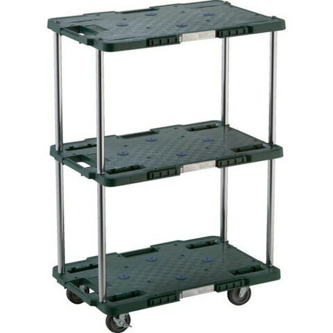 TRUSCO トラスコ ルートバン 3段式 400X600 4輪自在ストッパー付 緑 MPB603JSGN 組立品 組立設置不可(..
