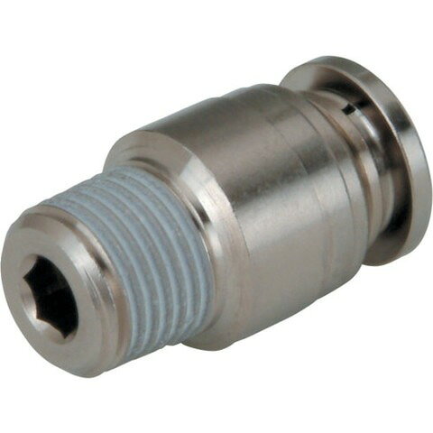 ピスコ チューブフィッティングブラス六角穴付ストレート チューブ8ネジR1/8ゴムHNBRカバー無 KOC8011(代引不可)