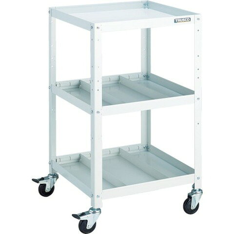 TRUSCO トラスコ ラビットワゴン 500X500 仕切2段付 ゴム車輪 W色 RBW953S2W(代引不可)【送料無料】