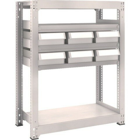 TRUSCO トラスコ M3型中量棚 H1200 樹脂NG引出付 大X6 M34355F6 組立品 組立設置不可(代引不可)【送料..